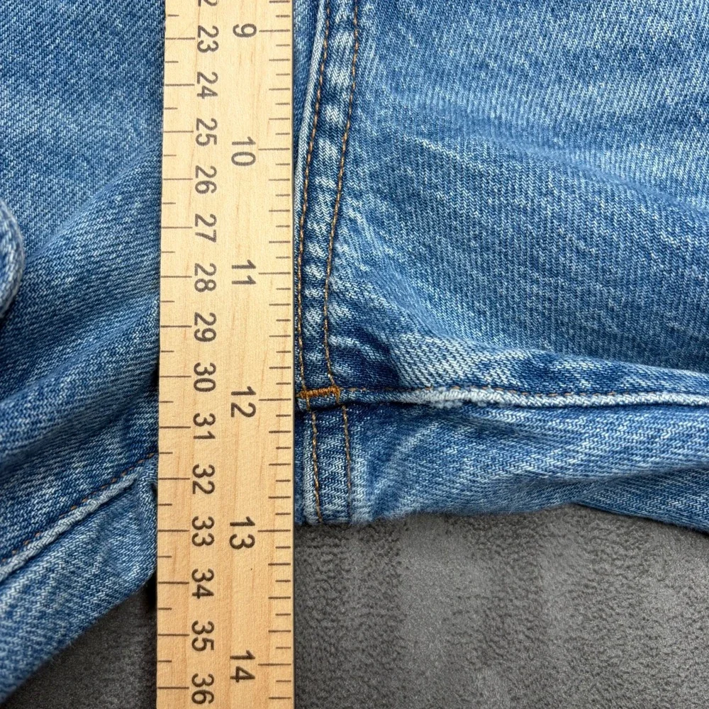 Lucky Brand Easy Rider Boot Cut Jeans Mens Sz 38x34 Light Wash Blue Distressed